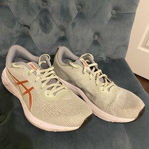 ASICS Mens Running Shoes - Gray and Orange
